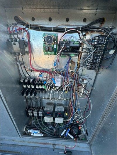 Mechanical control panel in a building