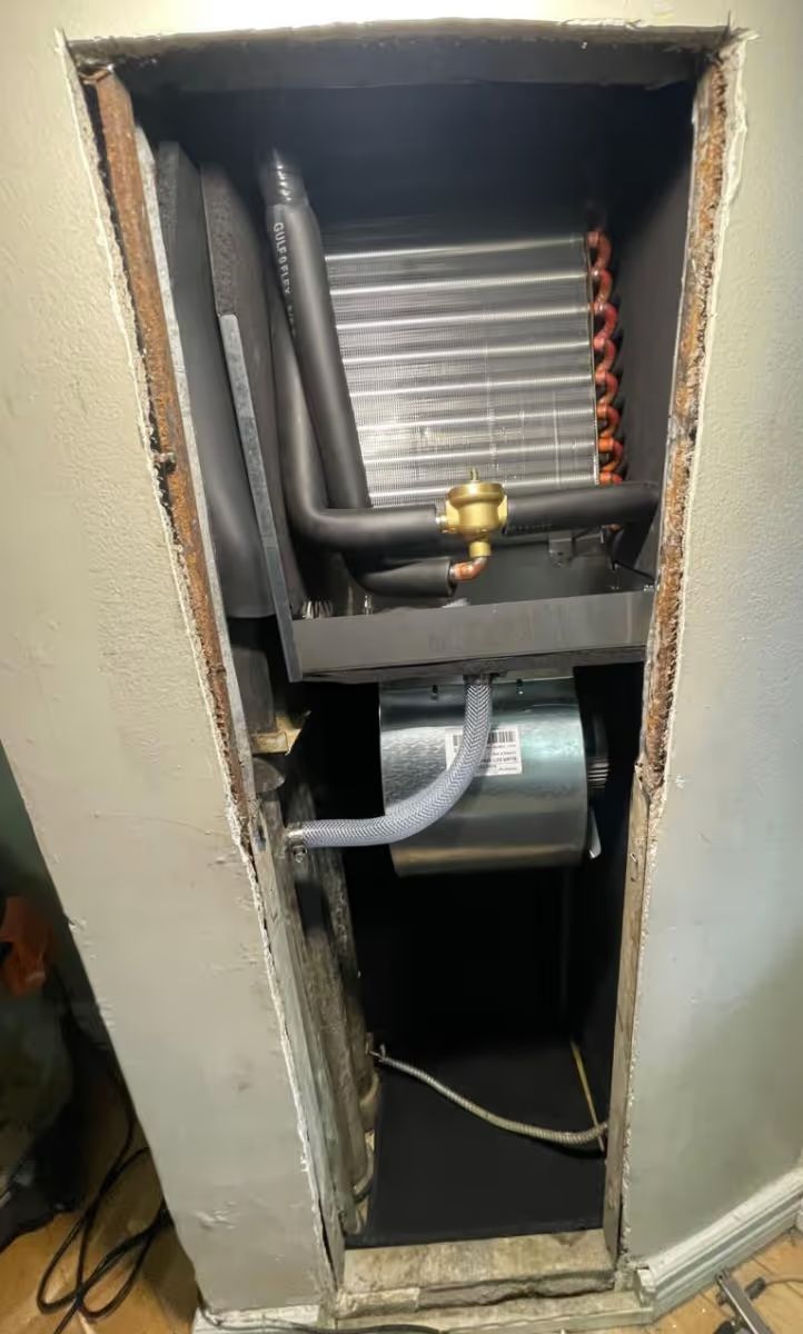 Restored fan coil unit in a condo suite