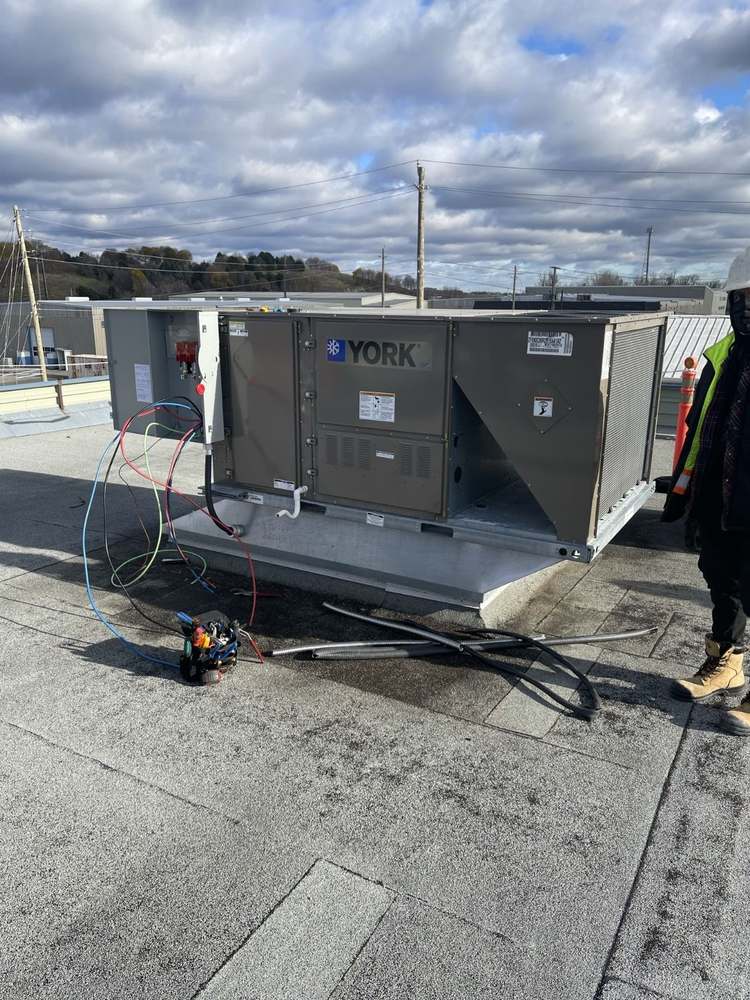 Commercial rooftop units serviced by Shax HVAC